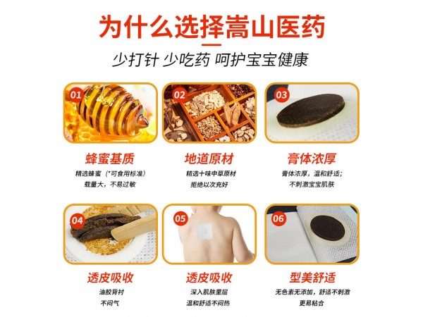 嵩山少派小兒清肺保健貼(非咳喘咳嗽痰多感冒退熱貼)兒童貼膏批發(fā)